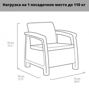Комплект мебели Корфу Рест (Corfu Rest - without table) графит в Нижневартовске - niznevartovsk.ok-mebel.com | фото 3