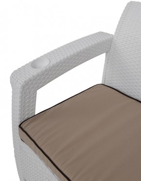 Комплект на балкон Yalta Premium Balcony Set (Ялта) белый (+подушки под спину) в Нижневартовске - niznevartovsk.ok-mebel.com | фото 3
