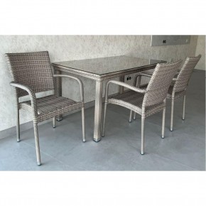 Комплект плетеной мебели T256C/Y376C-W85 Latte (4+1) + подушки на стульях в Нижневартовске - niznevartovsk.ok-mebel.com | фото 2