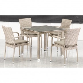 Комплект плетеной мебели T256C/Y376C-W85 Latte (4+1) + подушки на стульях в Нижневартовске - niznevartovsk.ok-mebel.com | фото 3