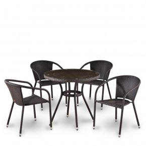 Комплект плетеной мебели T282ANT/Y137C-W53 Brown (4+1) в Нижневартовске - niznevartovsk.ok-mebel.com | фото 1