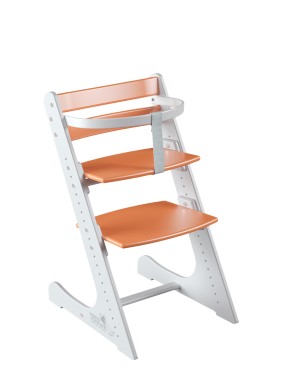 Комплект растущий стул и жесткий ограничитель Конёк Горбунёк Комфорт  (Бело-оранжевый) в Нижневартовске - niznevartovsk.ok-mebel.com | фото