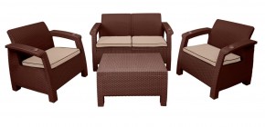 Комплект уличной мебели Yalta Premium Terrace Set (Ялта) шоколадый (+подушки под спину) в Нижневартовске - niznevartovsk.ok-mebel.com | фото