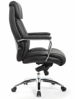 Кресло BRABIX PREMIUM "Phaeton EX-502" (кожа с компаньоном, хром, черное) 530882 в Нижневартовске - niznevartovsk.ok-mebel.com | фото 3
