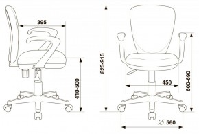 Кресло детское Бюрократ KD-W10AXSN/26-25 серый в Нижневартовске - niznevartovsk.ok-mebel.com | фото 4