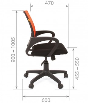 Кресло для оператора CHAIRMAN 696 black (ткань TW-11/сетка TW-34) в Нижневартовске - niznevartovsk.ok-mebel.com | фото 5