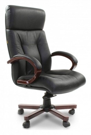 Кресло для руководителя Chairman 421 черный/орех темный, черный в Нижневартовске - niznevartovsk.ok-mebel.com | фото 1