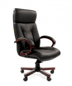 Кресло для руководителя CHAIRMAN  421 (Натуральная кожа) Черное в Нижневартовске - niznevartovsk.ok-mebel.com | фото