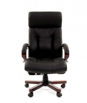 Кресло для руководителя CHAIRMAN  421 (Натуральная кожа) Черное в Нижневартовске - niznevartovsk.ok-mebel.com | фото 2