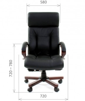 Кресло для руководителя CHAIRMAN  421 (Натуральная кожа) Черное в Нижневартовске - niznevartovsk.ok-mebel.com | фото 4