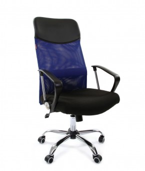 Кресло для руководителя CHAIRMAN 610 N (15-21 черный/сетка синий) в Нижневартовске - niznevartovsk.ok-mebel.com | фото 1
