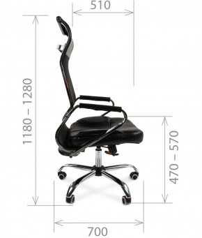 Кресло для руководителя CHAIRMAN 700 (Сетка) Черное в Нижневартовске - niznevartovsk.ok-mebel.com | фото 5