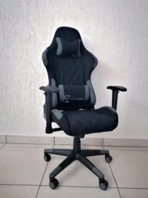 Кресло геймерское Barneo K-51 (черная ткань серые вставки) в Нижневартовске - niznevartovsk.ok-mebel.com | фото