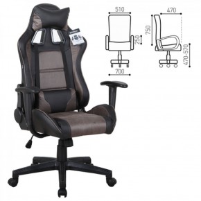 Кресло компьютерное BRABIX "GT Racer GM-100" (черное/коричневое) 531819 в Нижневартовске - niznevartovsk.ok-mebel.com | фото 2