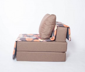 Кресло-кровать бескаркасное Харви (коричневый-геометрия браун) в Нижневартовске - niznevartovsk.ok-mebel.com | фото 2
