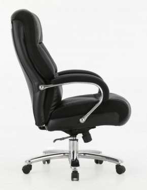 Кресло офисное BRABIX PREMIUM "Bomer HD-007" (рециклированная кожа, хром, черное) 531939 в Нижневартовске - niznevartovsk.ok-mebel.com | фото 3