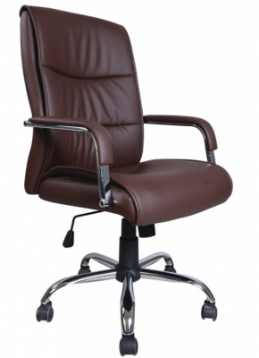 Кресло офисное BRABIX "Space EX-508" (экокожа, хром, коричневое) 531164 в Нижневартовске - niznevartovsk.ok-mebel.com | фото