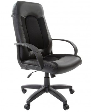 Кресло офисное BRABIX "Strike EX-525" (экокожа черная, ткань черная) 531381 в Нижневартовске - niznevartovsk.ok-mebel.com | фото