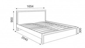 Кровать 1.6 М07 Стандарт с основанием Беатрис (Орех гепланкт) в Нижневартовске - niznevartovsk.ok-mebel.com | фото