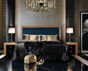 Кровать 2-х спальная (1,8 м) Тиффани Premium черная/золото с мягким элементом (Антрацит) с подъемным механизмом (ТФКР180-3[3](П) в Нижневартовске - niznevartovsk.ok-mebel.com | фото 2