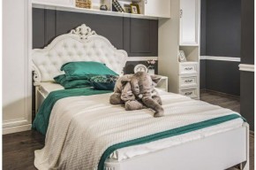 Кровать детская Мишель 1200 с мягким изголовьем из экокожи в Нижневартовске - niznevartovsk.ok-mebel.com | фото 4