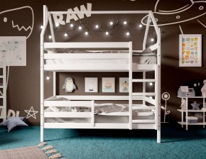 Кровать-домик двухъярусная 80*160 Белый в Нижневартовске - niznevartovsk.ok-mebel.com | фото 2