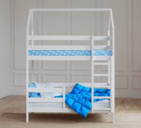 Кровать-домик двухъярусная 80*160 Белый в Нижневартовске - niznevartovsk.ok-mebel.com | фото 4