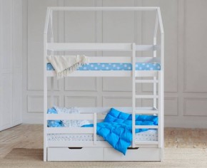 Кровать-домик двухъярусная 80*160 Белый в Нижневартовске - niznevartovsk.ok-mebel.com | фото 5