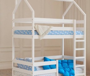 Кровать-домик двухъярусная 80*160 Белый в Нижневартовске - niznevartovsk.ok-mebel.com | фото 6