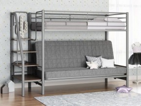 Кровать двухъярусная с диваном "Мадлен-3" (Серый/Серый) в Нижневартовске - niznevartovsk.ok-mebel.com | фото 1