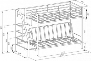 Кровать двухъярусная с диваном "Мадлен-3" (Серый/Серый) в Нижневартовске - niznevartovsk.ok-mebel.com | фото 3