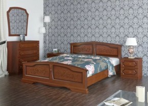 ЕЛЕНА Кровать из массива 1200 (Орех) в Нижневартовске - niznevartovsk.ok-mebel.com | фото 2