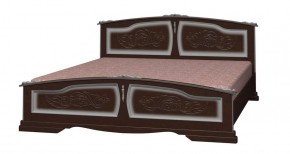 ЕЛЕНА Кровать из массива 1400 (Орех темный) в Нижневартовске - niznevartovsk.ok-mebel.com | фото