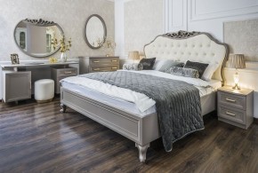 Кровать Мокко 1600 с мягким изголовьем + основание (серый камень) в Нижневартовске - niznevartovsk.ok-mebel.com | фото 1
