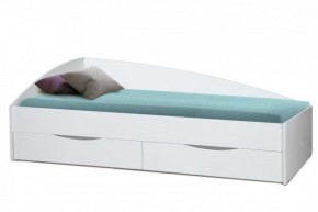 Кровать одинарная "Фея - 3" асимметричная 1900х800 (белая) в Нижневартовске - niznevartovsk.ok-mebel.com | фото