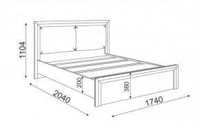 Кровать 1.6 Глэдис М31 с настилом и мягкой частью (ЯШС/Белый) в Нижневартовске - niznevartovsk.ok-mebel.com | фото 3