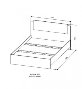 СОФИ СКР1400.1Кровать 1400 в Нижневартовске - niznevartovsk.ok-mebel.com | фото 2