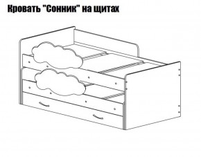 Кровать выкатная Соник (800*1900) в Нижневартовске - niznevartovsk.ok-mebel.com | фото 2