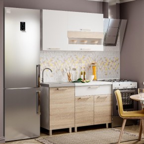 Кухня Айсбери 1.2 м (Белый/Дуб Сонома) в Нижневартовске - niznevartovsk.ok-mebel.com | фото