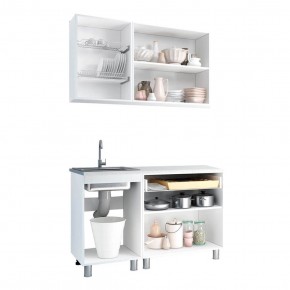Кухня Айсбери 1.2 м (Белый/Дуб Сонома) в Нижневартовске - niznevartovsk.ok-mebel.com | фото 2
