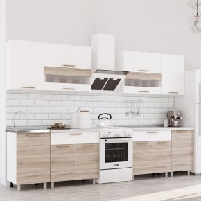 Кухня Айсбери 2.4 м (Белый/Дуб Сонома) в Нижневартовске - niznevartovsk.ok-mebel.com | фото