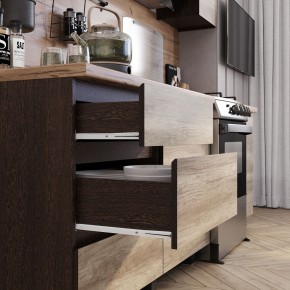 Кухня Энигма 1.6 м (венге/дуб каньон) в Нижневартовске - niznevartovsk.ok-mebel.com | фото 2