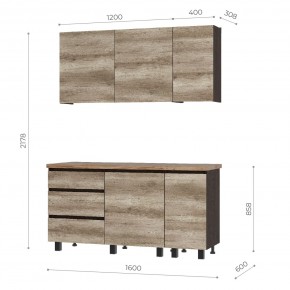 Кухня Энигма 1.6 м (венге/дуб каньон) в Нижневартовске - niznevartovsk.ok-mebel.com | фото 5