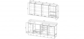 Кухонный гарнитур Антик 2200 h950 (Стол. 38мм) в Нижневартовске - niznevartovsk.ok-mebel.com | фото 2