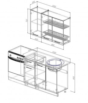 Кухонный гарнитур Гарда 1200 (Стол. 26мм) в Нижневартовске - niznevartovsk.ok-mebel.com | фото 2