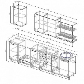 Кухонный гарнитур Жемчуг 2800 (Стол. 38мм) в Нижневартовске - niznevartovsk.ok-mebel.com | фото 2