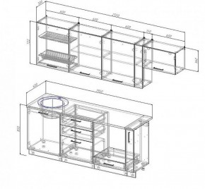 Кухонный гарнитур Шампань 2550 (Стол. 26мм) в Нижневартовске - niznevartovsk.ok-mebel.com | фото 2