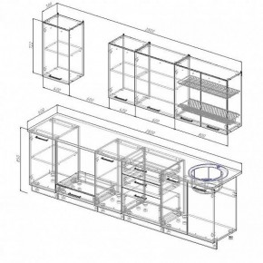 Кухонный гарнитур Шампань 2800 (Стол. 26мм) в Нижневартовске - niznevartovsk.ok-mebel.com | фото 2