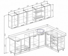 Кухонный гарнитур угловой Бланка 2600х1600 (Стол. 26мм) в Нижневартовске - niznevartovsk.ok-mebel.com | фото 2