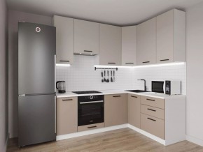 Кухонный гарнитур угловой Каппучино 2200*1600 h 950 (Стол. 38мм) в Нижневартовске - niznevartovsk.ok-mebel.com | фото